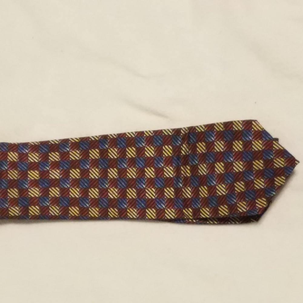 Vintage 90s 1990s checkered tie Jones New York